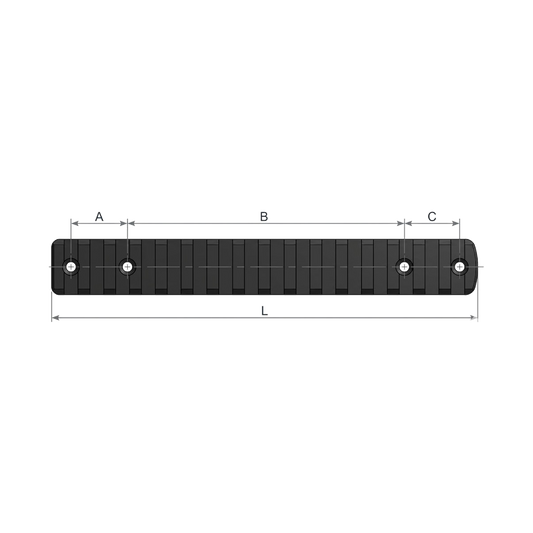 Picatinny måltegning til Remington 700 Long Action Picatinny Skinne